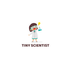 Modern colorful TINY SCIENTIST healthy logo design