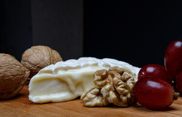 Camembert cheese with white noble mold.