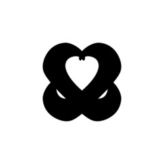 Obraz premium Heart icon. Simple style Valentine holiday poster background symbol. logo design element. Love t-shirt printing. Vector for sticker.