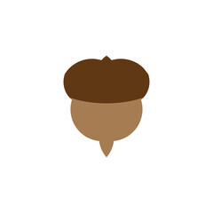 Nut icon. Simple style dry fruit big sale poster background symbol. Dry fruit logo design element. Dry fruit t-shirt printing. Vector for sticker.