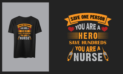 Nurse Hero Creative Design, T shirt design.