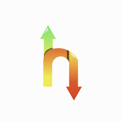 Initial Letter N Arrow Logo Modern. This Logo Perfect For Company Industry, Service, Factory, Games, Community, Etc and File Editable