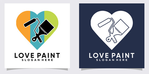 home panting logo design with creative concept