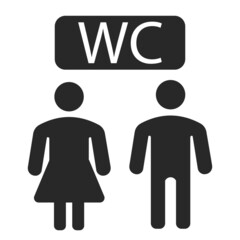 WC toilet icon, symbol.vector design.