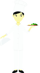 chef with a tray