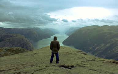 Pulpits Rock Norway Nature Solo Traveller Nature Landscape Fjord 
