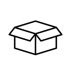 open box vector icon isolated on white background. open box stock vector illustration for web, mobile app and ui design