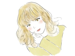 ゆるふわパーマのかわいいオシャレな女の子