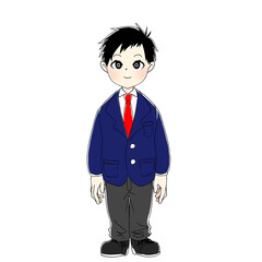 男の子　制服　人物
