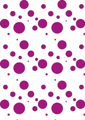 Motif ronds rose sur fond blanc – design festif et décoratif