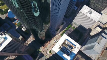Aerial Flying Over Houston, Downtown, Texas, Amazing Cityscape
