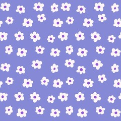Hand drawn cute floral seamless pattern
