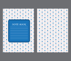 NOTE BOOK DESIGN TEMPLATE FONT WITH BACK SIDE