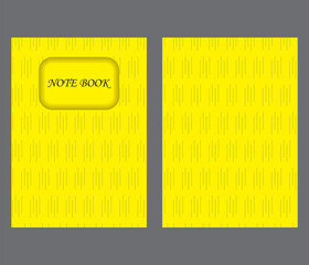 yellow color note book design template