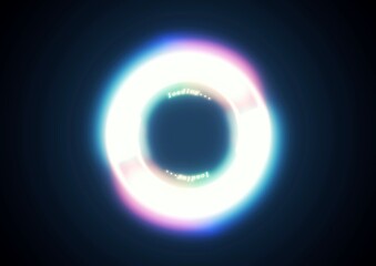 カラフルな光の輪のイラスト