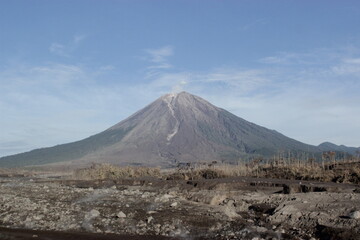 Mount Semeru erupts Volcanic ash clouds in East Java, Indonesia