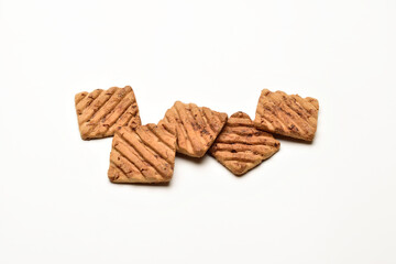 Chooclate biscuit isolated on white background 
