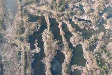 Chorokhi river from a drone, Adjara, Georgia