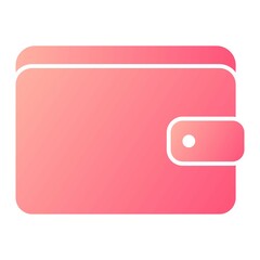 Vector Wallet Glyph Gradient Icon Design