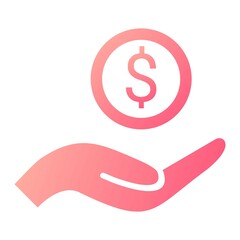 Vector Loan Glyph Gradient Icon Design