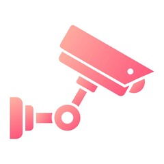 Vector Cctv Camera Glyph Gradient Icon Design