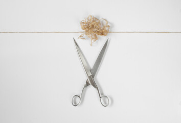 problem solution concept,unleash creativity,idea,knot with scissors,business metaphor good copy...