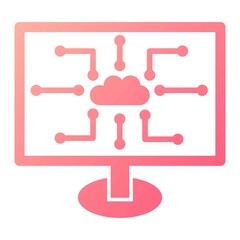 Vector Computing Glyph Gradient Icon Design