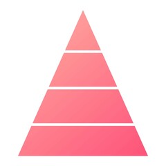Vector Pyramid Glyph Gradient Icon Design