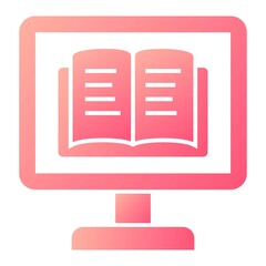 Vector Ebook Glyph Gradient Icon Design