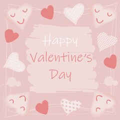 Happy valentine's day background with hearts