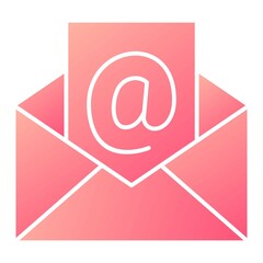 Vector E-Mail Glyph Gradient Icon Design