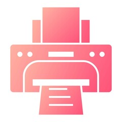  Vector Printer Glyph Gradient Icon Design