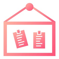 Vector Corkboard Glyph Gradient Icon Design