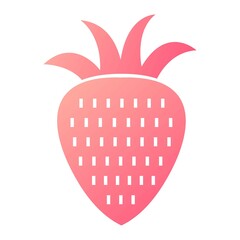 Vector Strawberry Glyph Gradient Icon Design