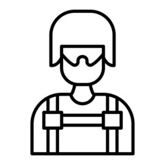 Swat Vector Outline Icon Isolated On White Background