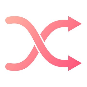 Vector Shuffle Glyph Gradient Icon Design