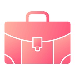 Vector Briefcase Glyph Gradient Icon Design