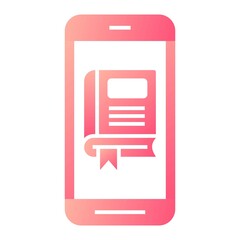 Vector Booking Glyph Gradient Icon Design