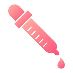 Vector Pipette Glyph Gradient Icon Design