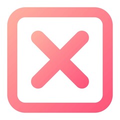 Obraz premium Vector Close Glyph Gradient Icon Design