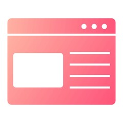 Obraz premium Vector Tabs Glyph Gradient Icon Design