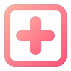 Obraz premium Vector Add Glyph Gradient Icon Design