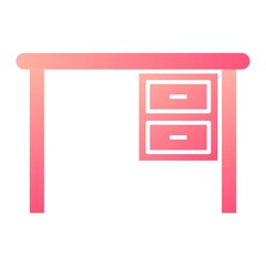 Vector Desk Glyph Gradient Icon Design