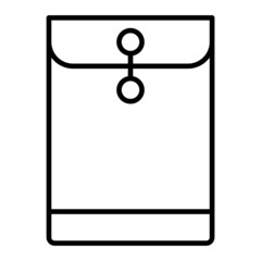 Envelope Vector Outline Icon Isolated On White Background