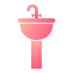 Vector Sink Glyph Gradient Icon Design