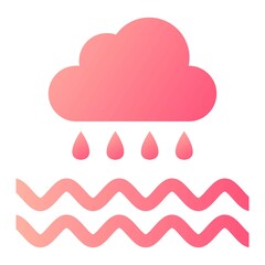 Vector Storm Glyph Gradient Icon Design