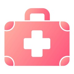 Obraz premium Vector First Aid Kit Glyph Gradient Icon Design