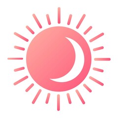 Vector Lunar Eclipse Glyph Gradient Icon Design