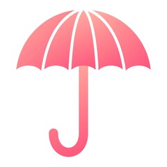 Vector Umbrella Glyph Gradient Icon Design