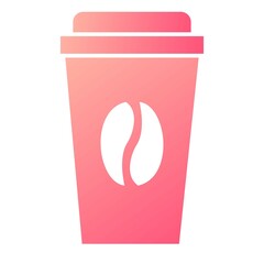 Vector Coffee Glyph Gradient Icon Design